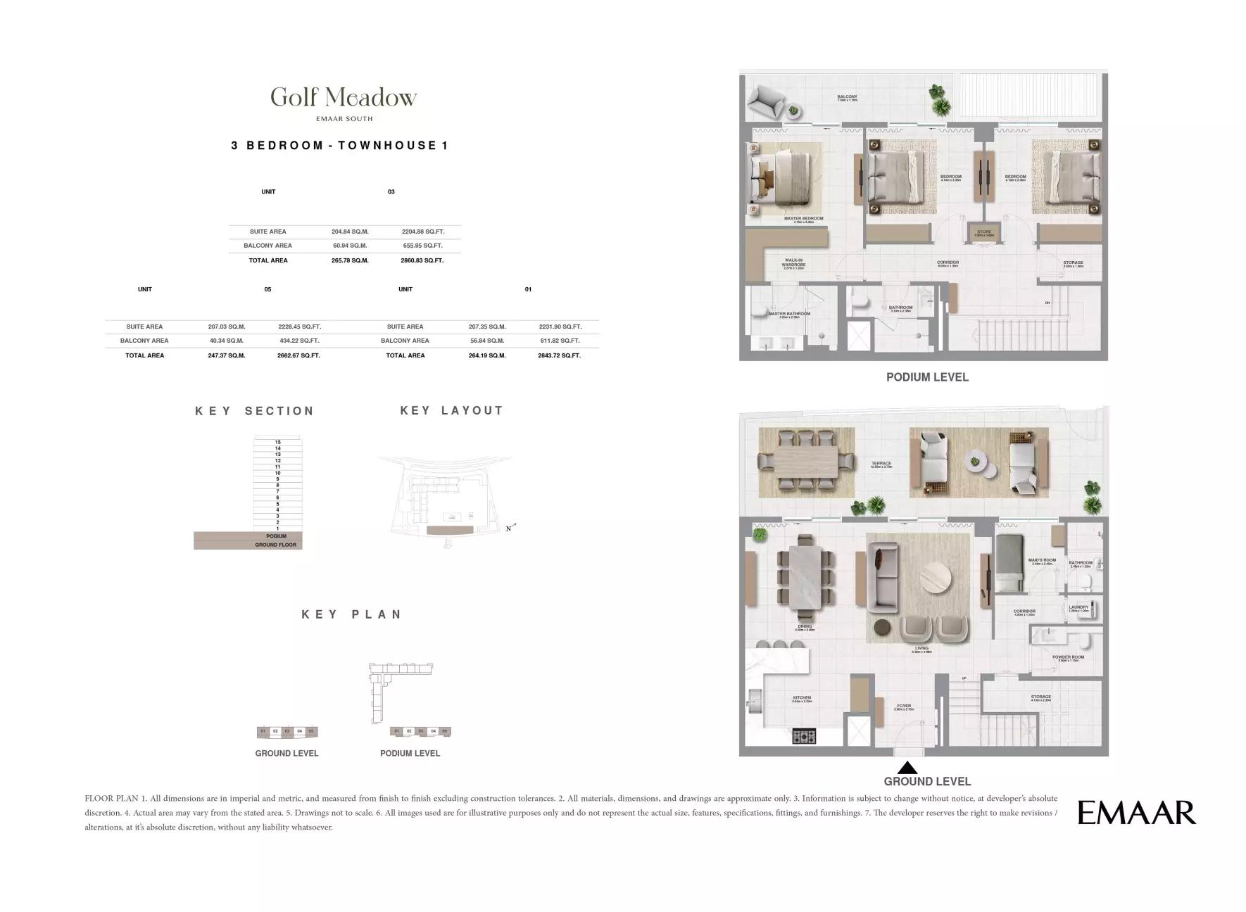 Floor plan Type 1 (Unit 01, 03 , 05)