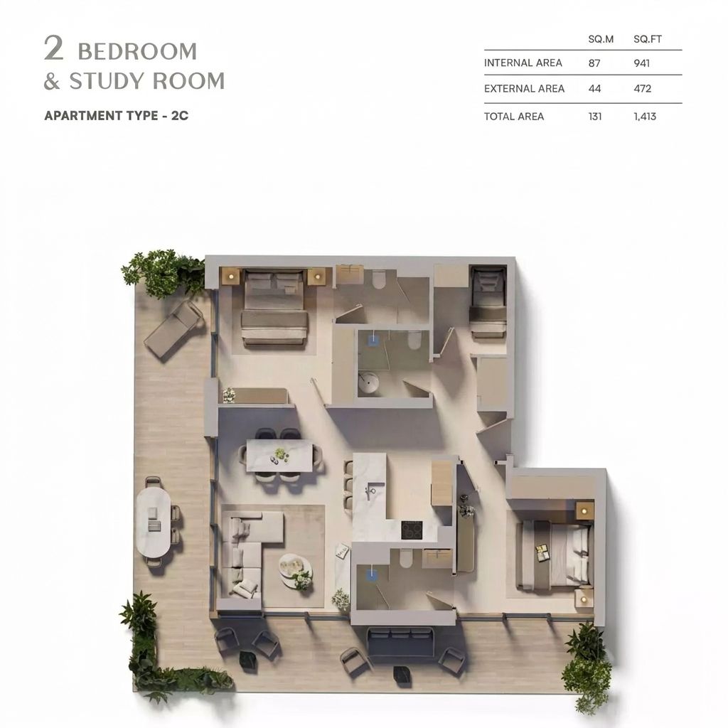 Floor plan Type 2C