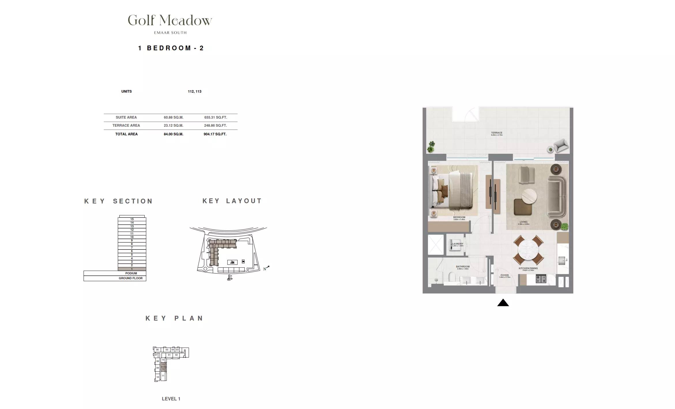 Floor plan Type 2 (Unit 112 , 113)