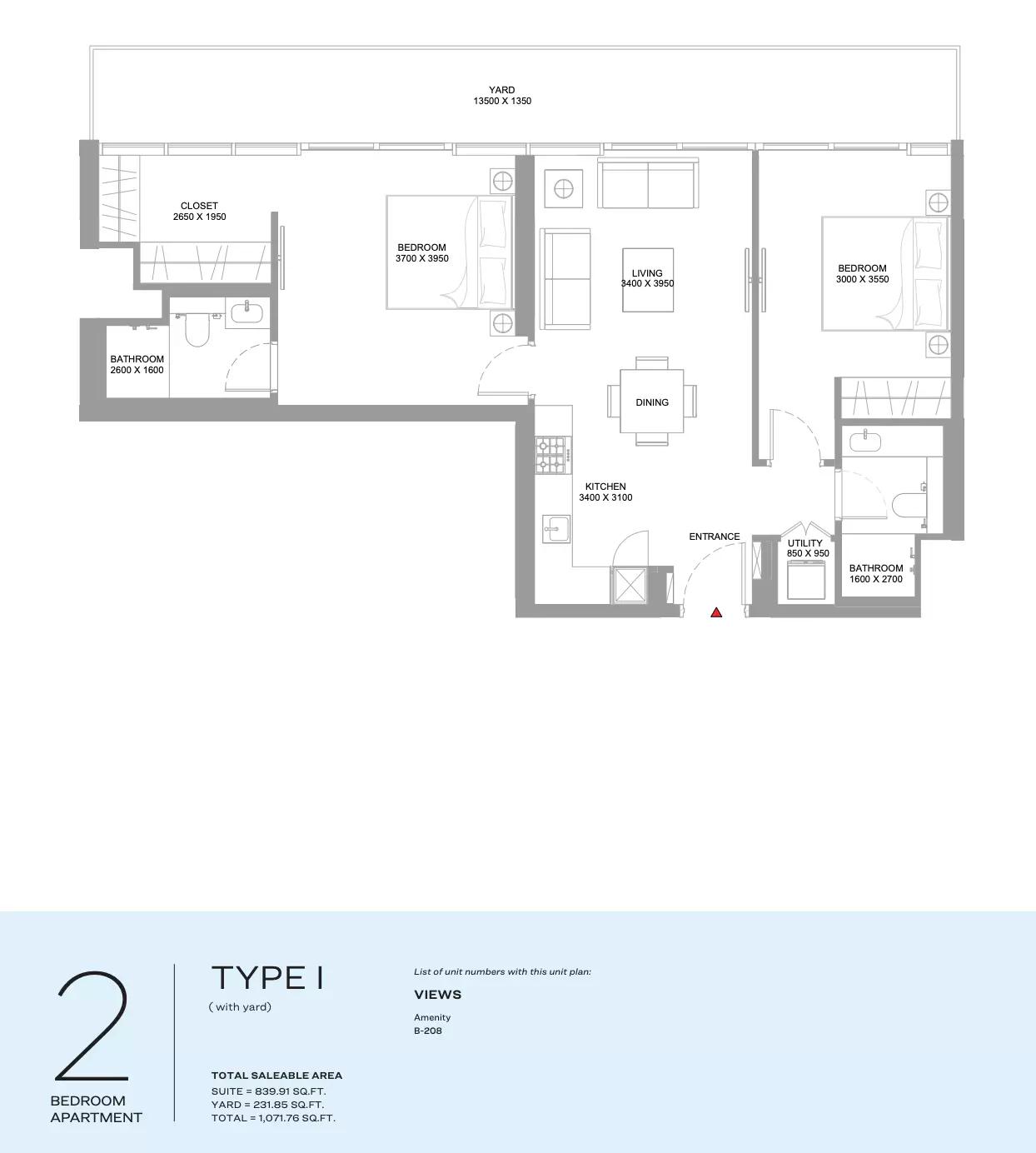 Floor plan Type I