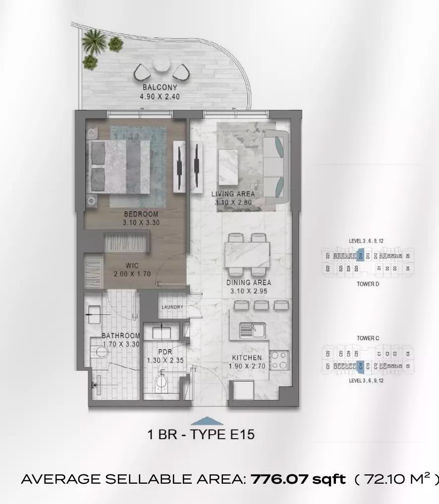 Floor plan Type E15
