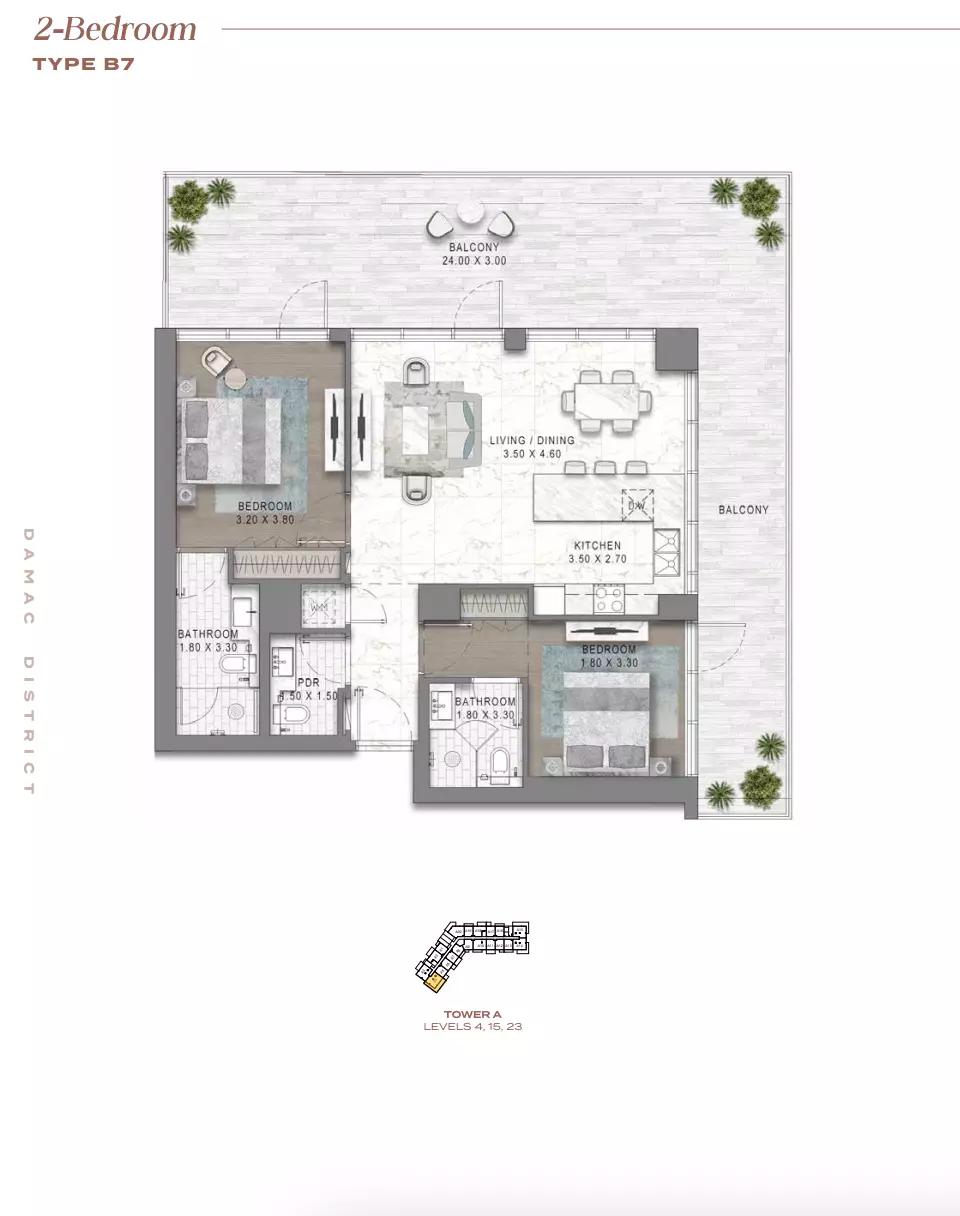 Floor plan Type B7-Tower A