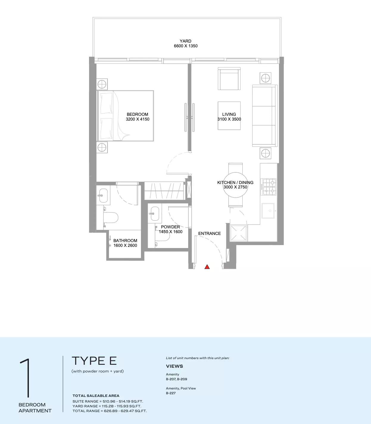 Floor plan Type E