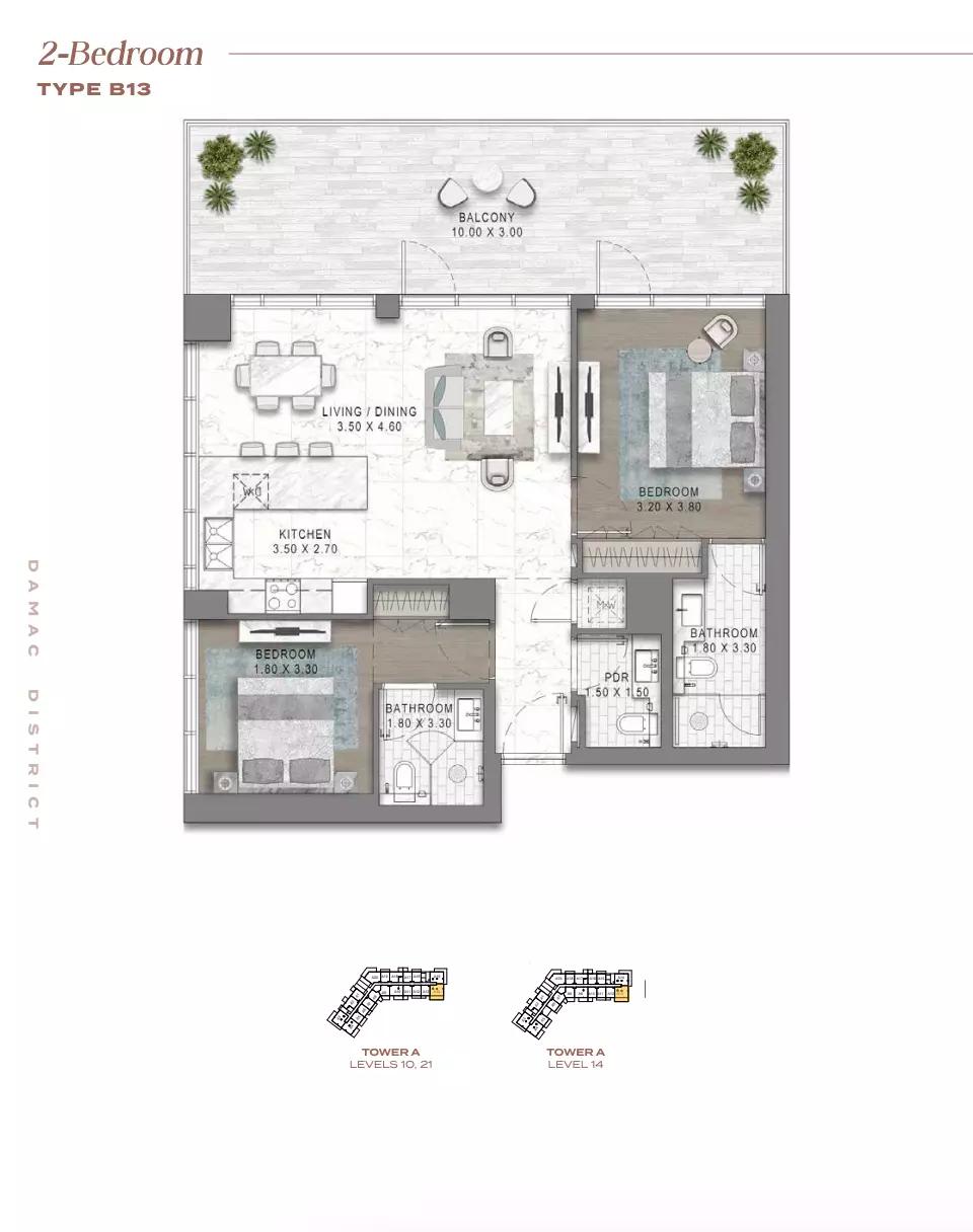 Floor plan Type B13-Tower A