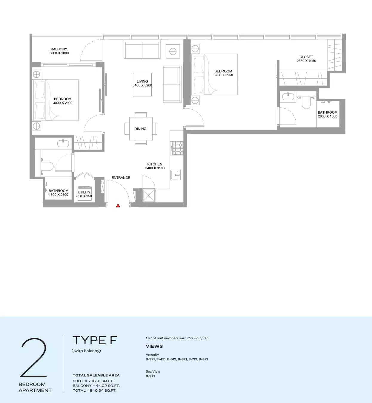 Floor plan Type F