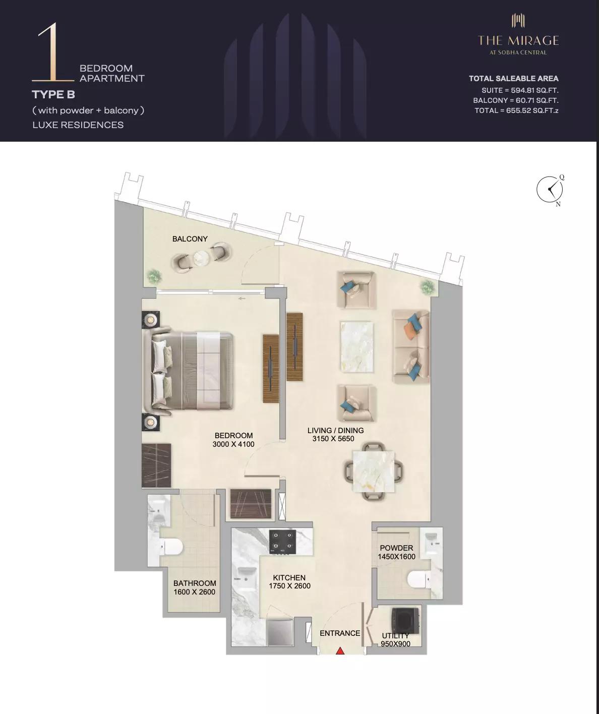 Floor plan Type B