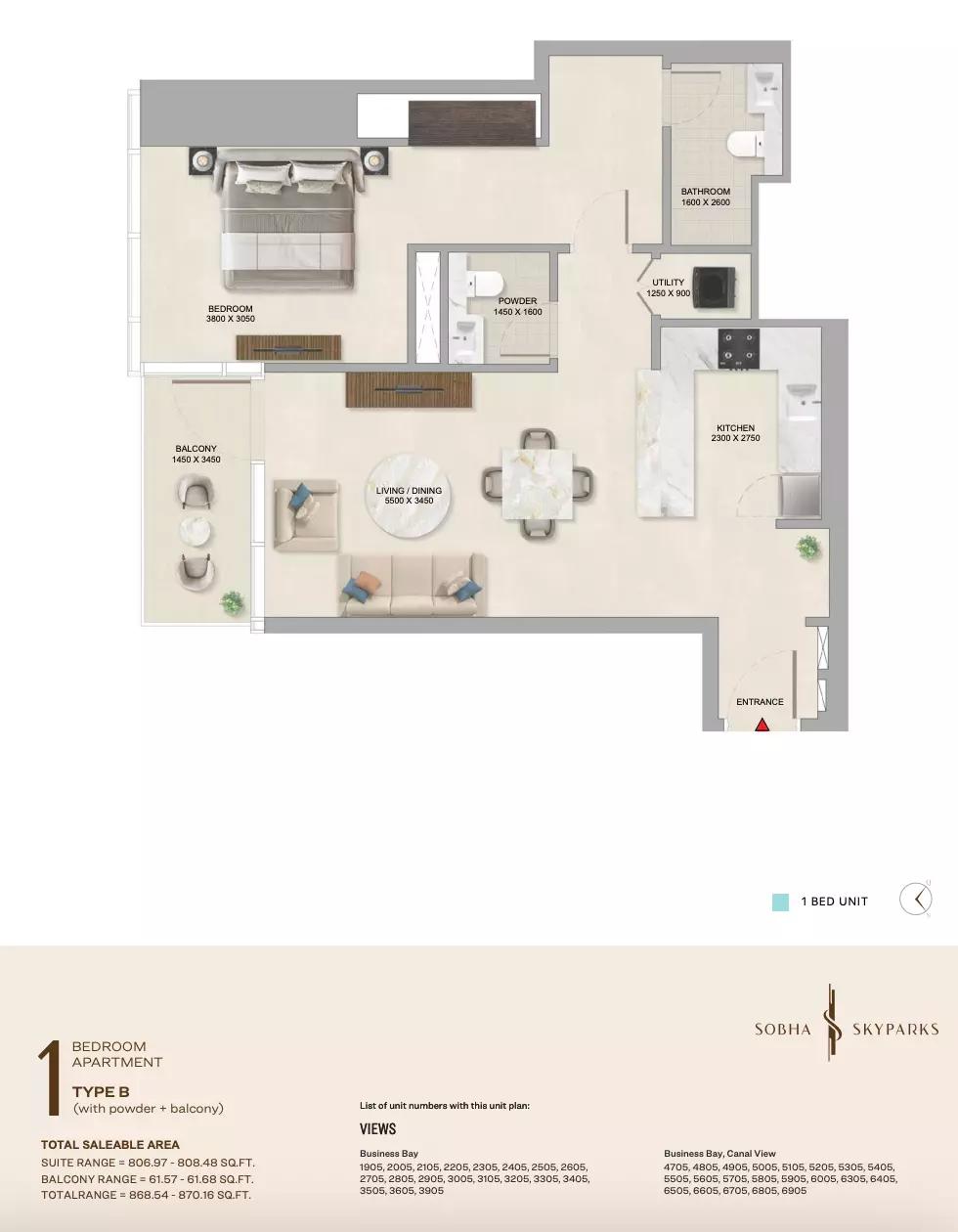 Floor plan Type B