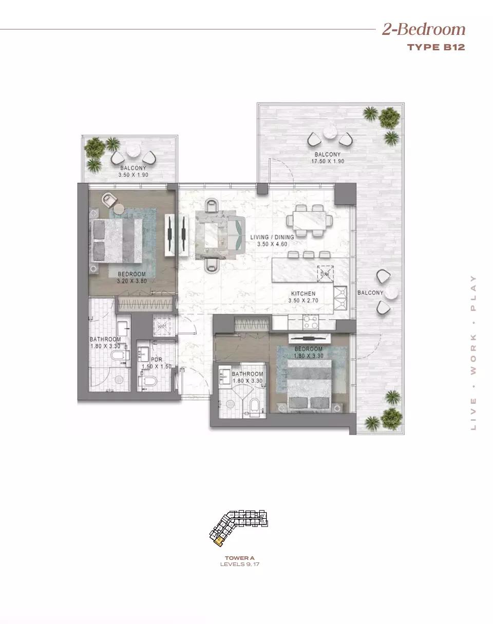 Floor plan Type B12-Tower A