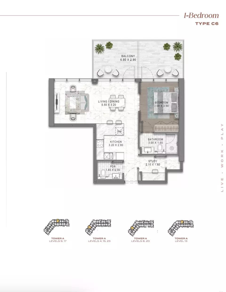 Floor plan Type C6-Tower A
