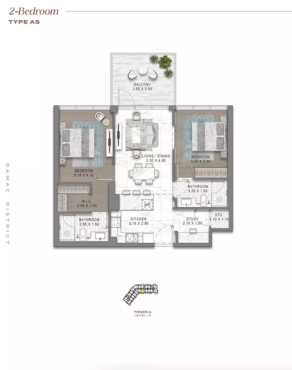 Floor plan Type A5-Tower A