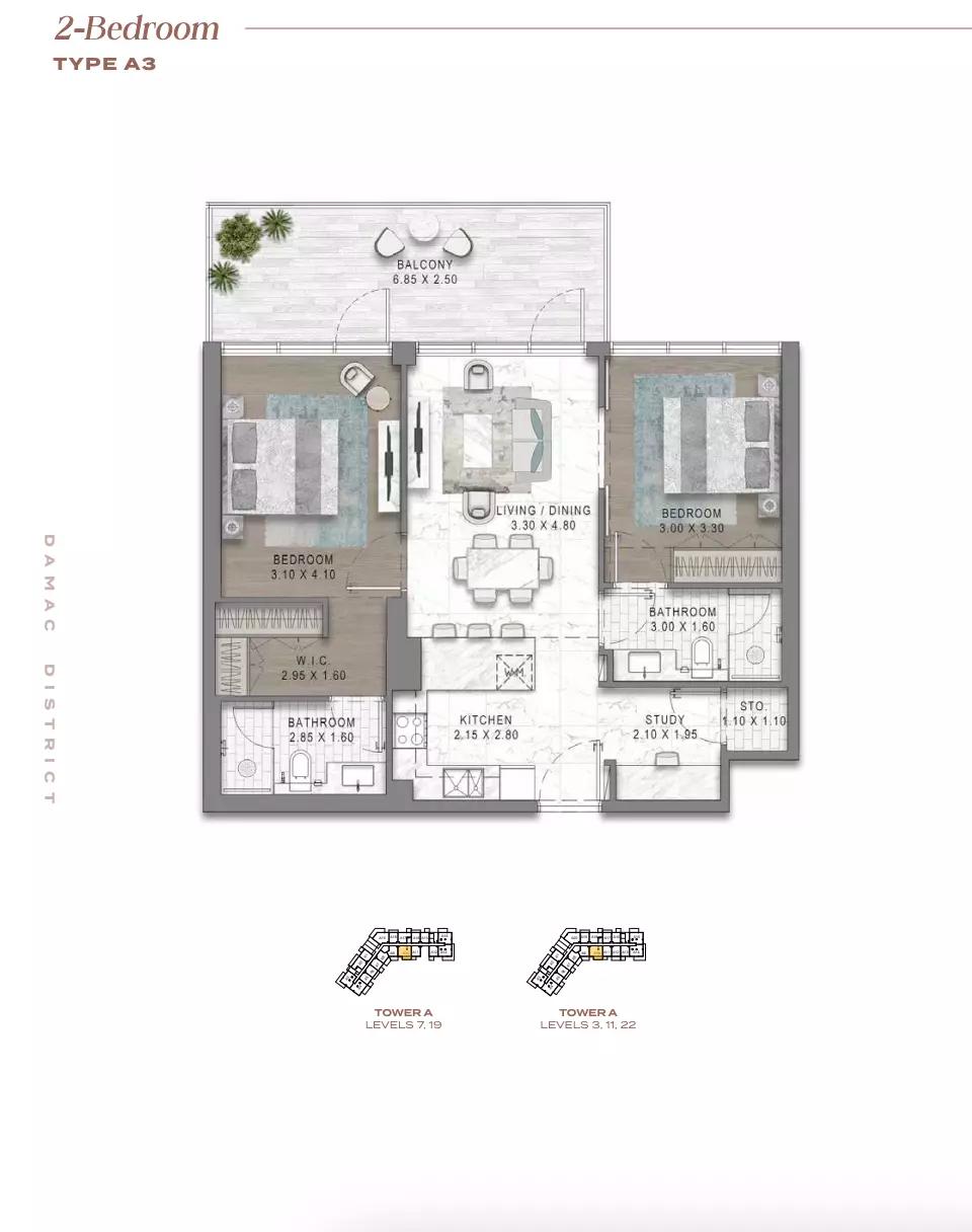 Floor plan Type A3-Tower A