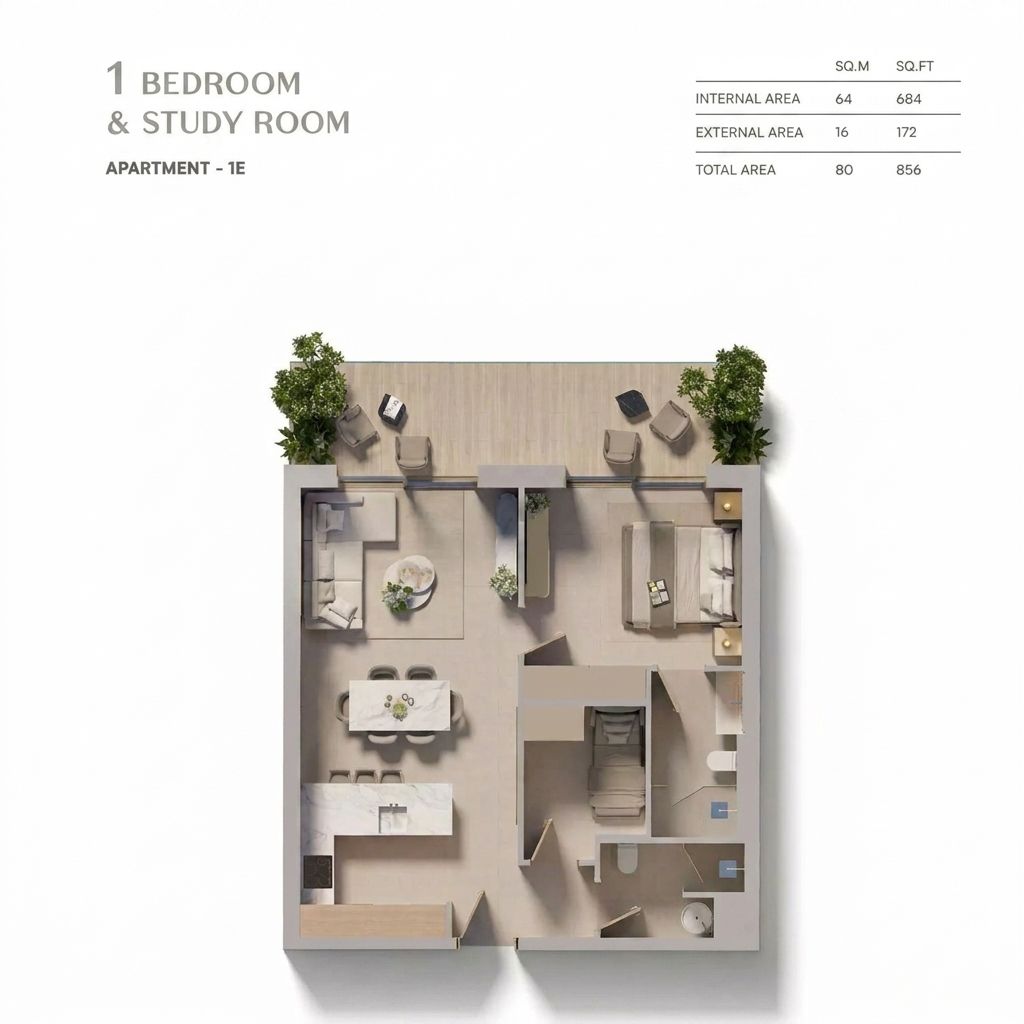 Floor plan Type 1E