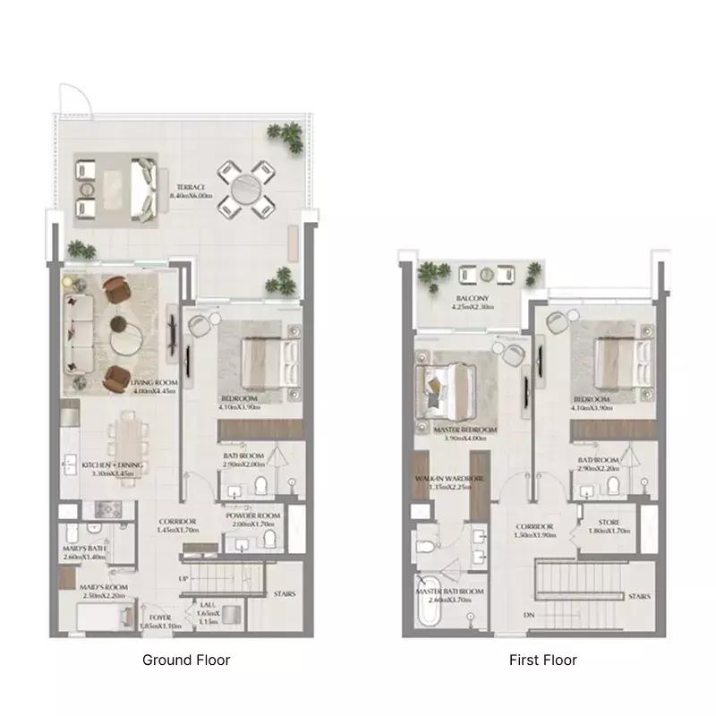 Floor plan Type TH-G-TH02