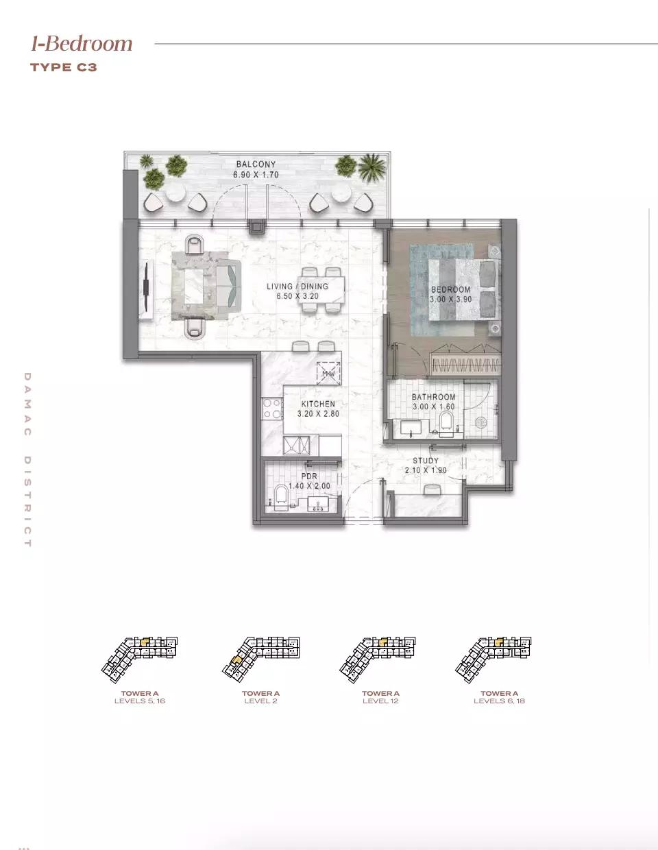 Floor plan Type C3-Tower A