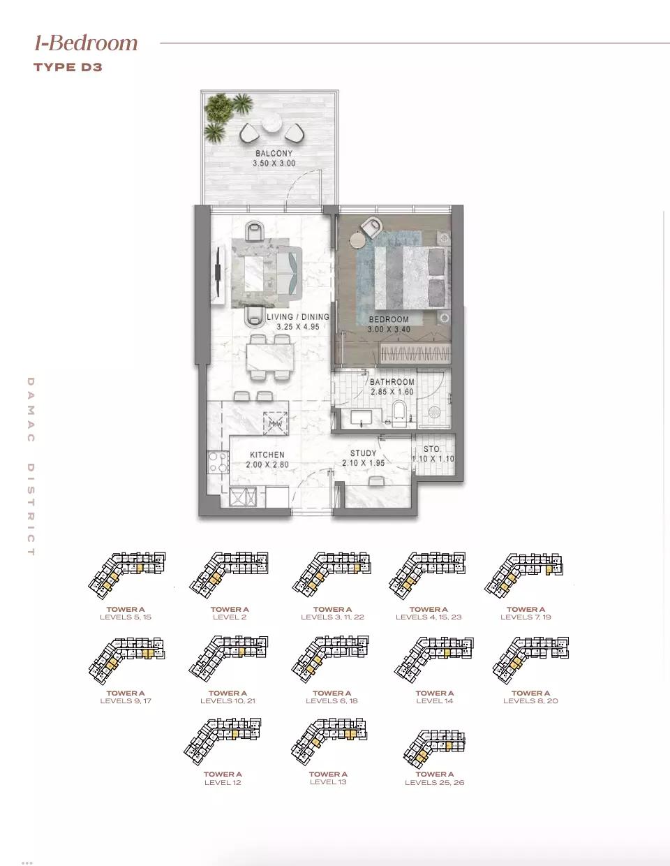 Floor plan Type D3-Tower A