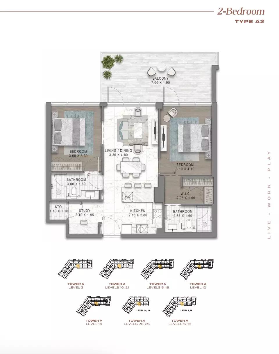Floor plan Type A2-Tower A