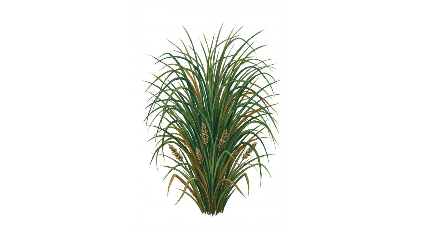 Appalachian Mountain Sedge (Carex appalachica), colorful illustration