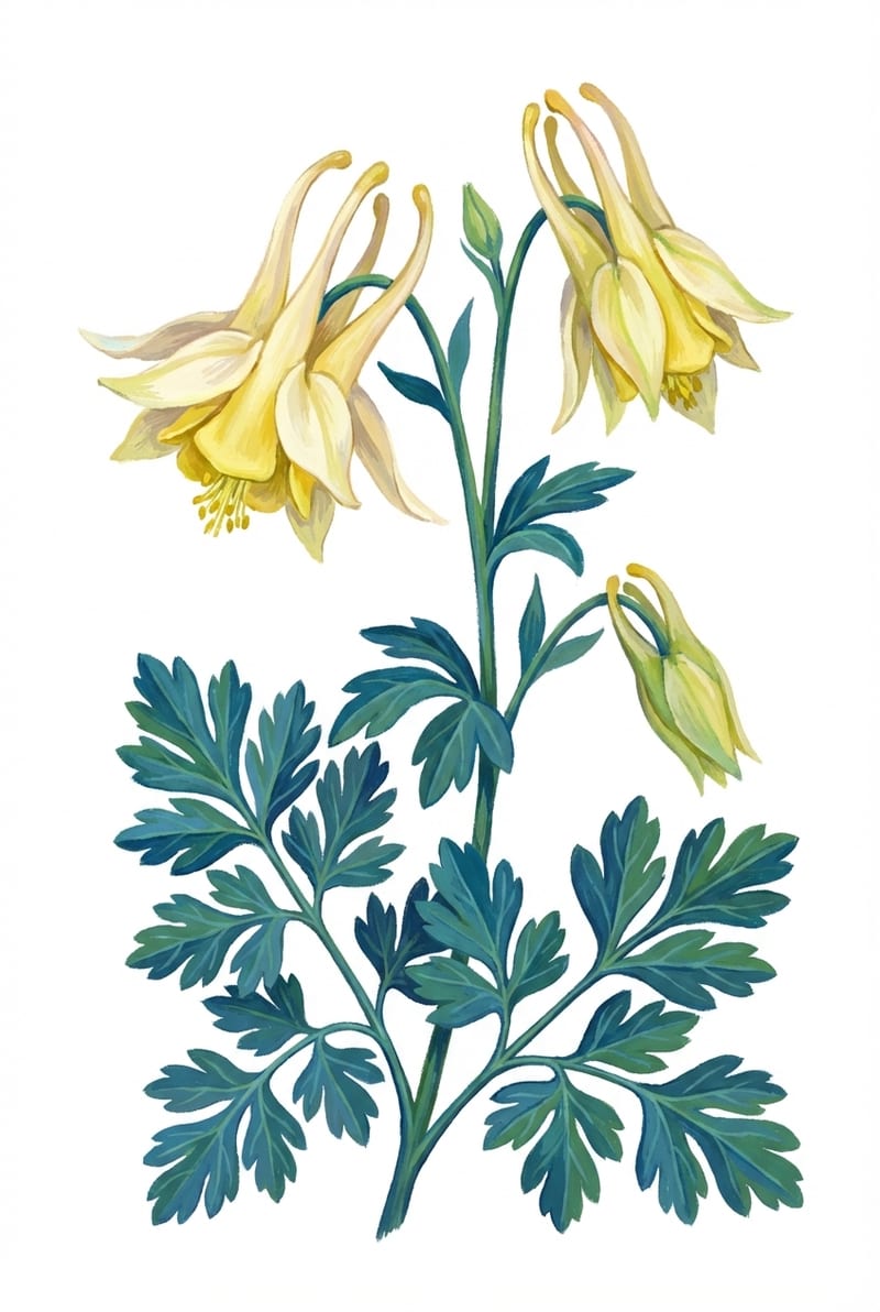 Yellow Columbine 'Corbett' (Aquilegia canadensis 'Corbett')