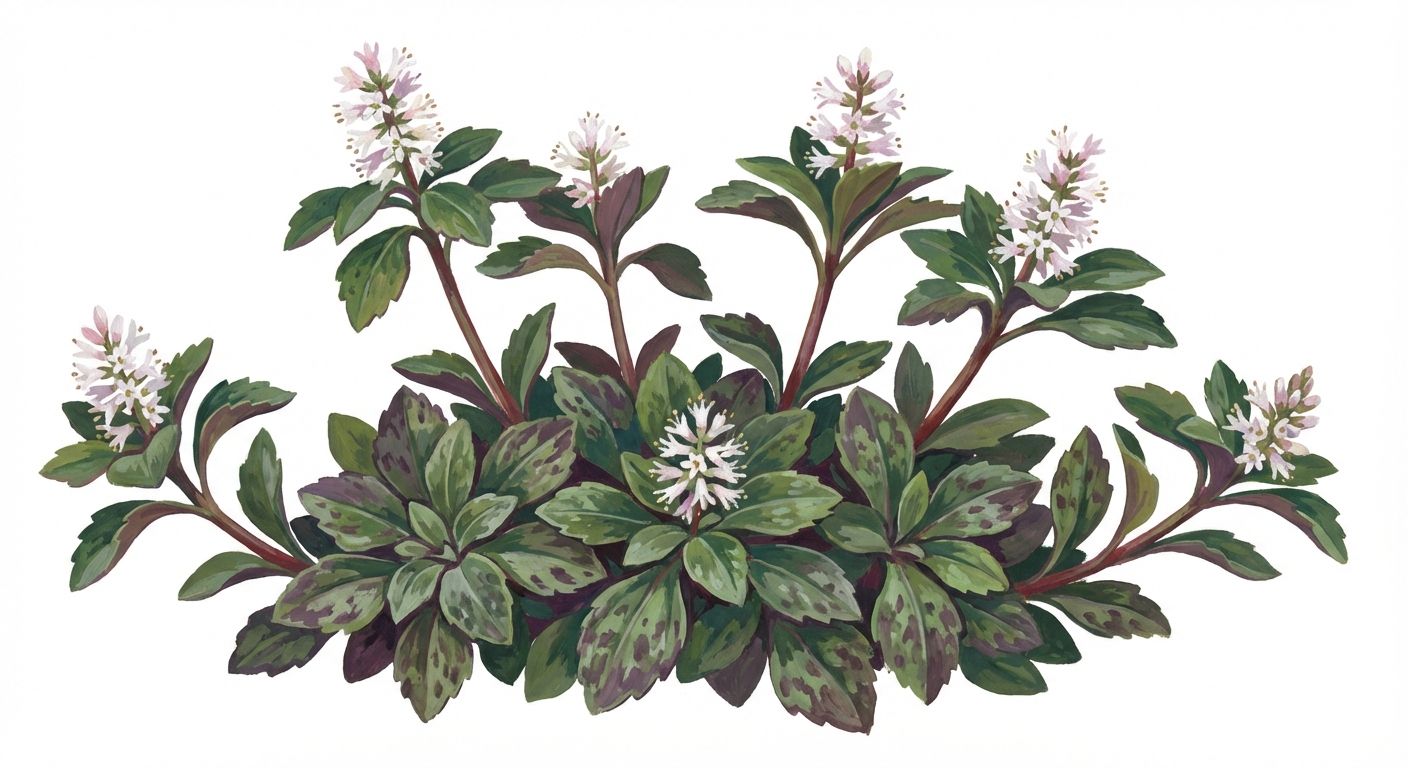 Allegheny Spurge (Pachysandra procumbens), colorful illustration