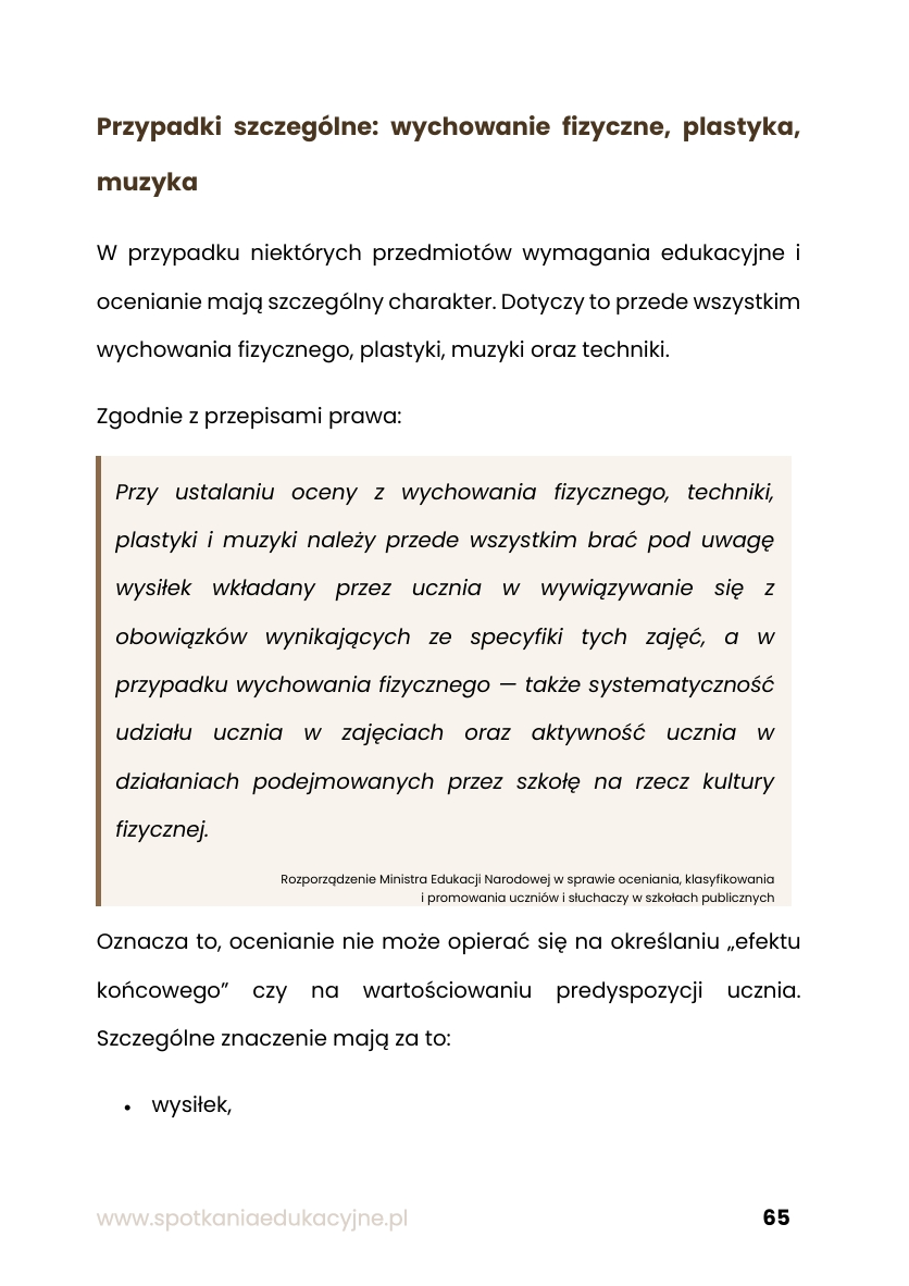 Przykładowa strona z książki "Wymagania edukacyjne i ich dostosowywanie"