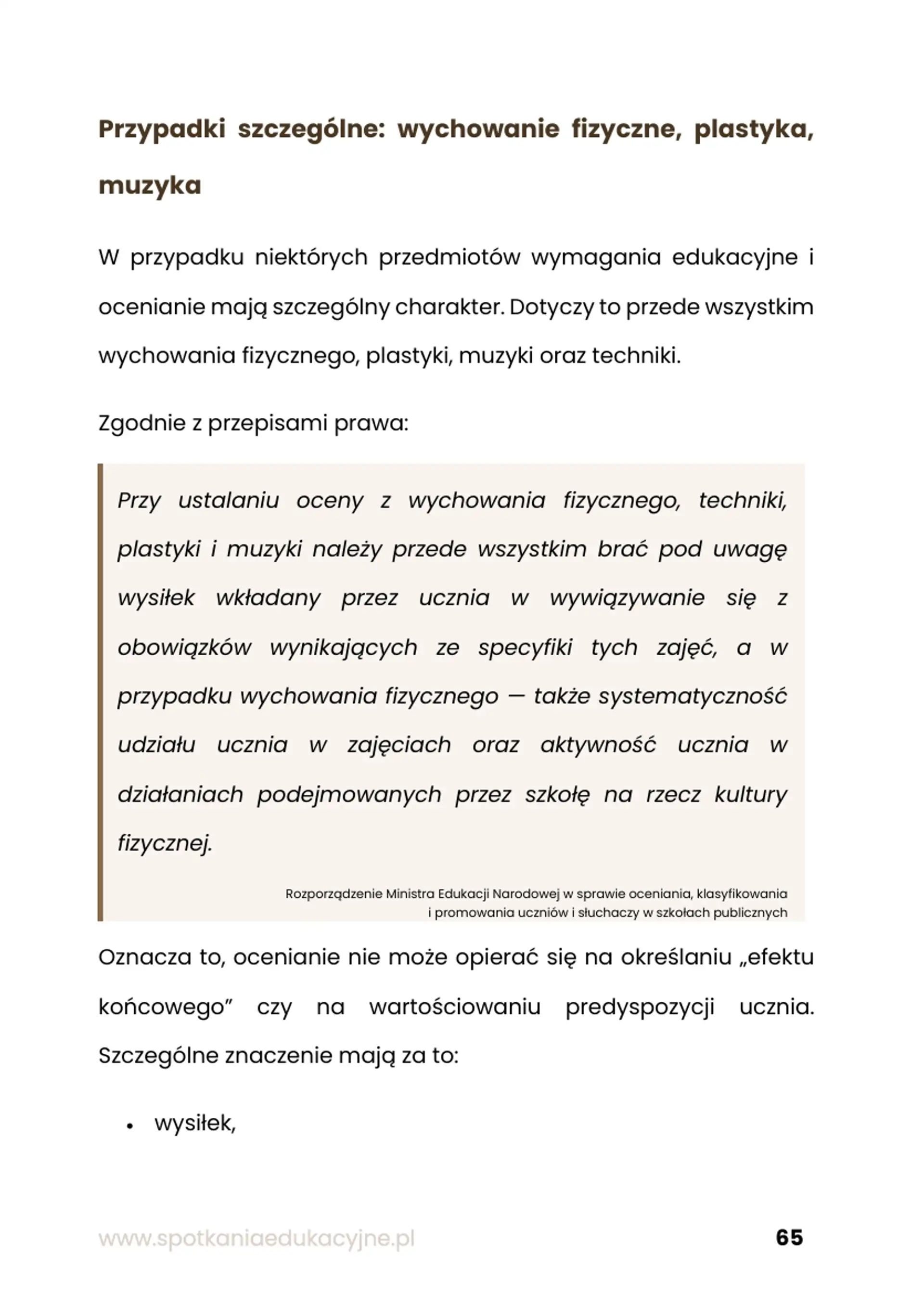Przykładowa strona z książki "Wymagania edukacyjne i ich dostosowywanie"