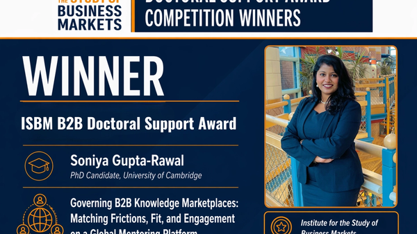 ISBM 2025 Doctoral Award & Doctoral Fellow ~$5,000