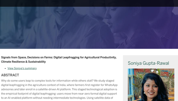 PhD Sustainabaility Best Paper Award