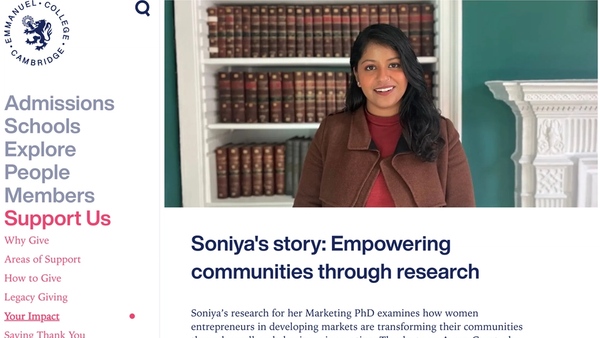 Soniya's story at Emmanuel College: Empowering communities through research