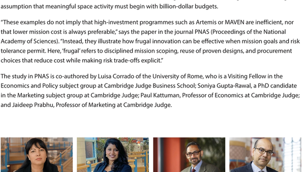 Research shows efficiency of India’s low-cost space missions