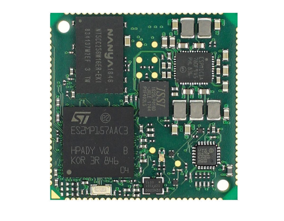 emSTAMP-Argon Computer-on-Module von emtrion mit STM32MP157-Prozessor und kompakter Auflötbauweise für industrielle Embedded-Systeme