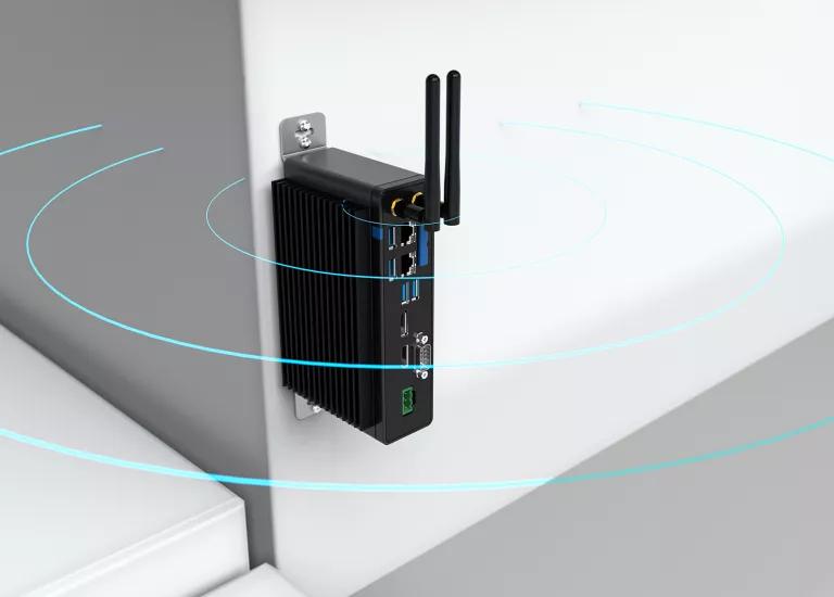 Wireless Connectivity,  represented by the Prime Box Pico, which is mounted on a wall