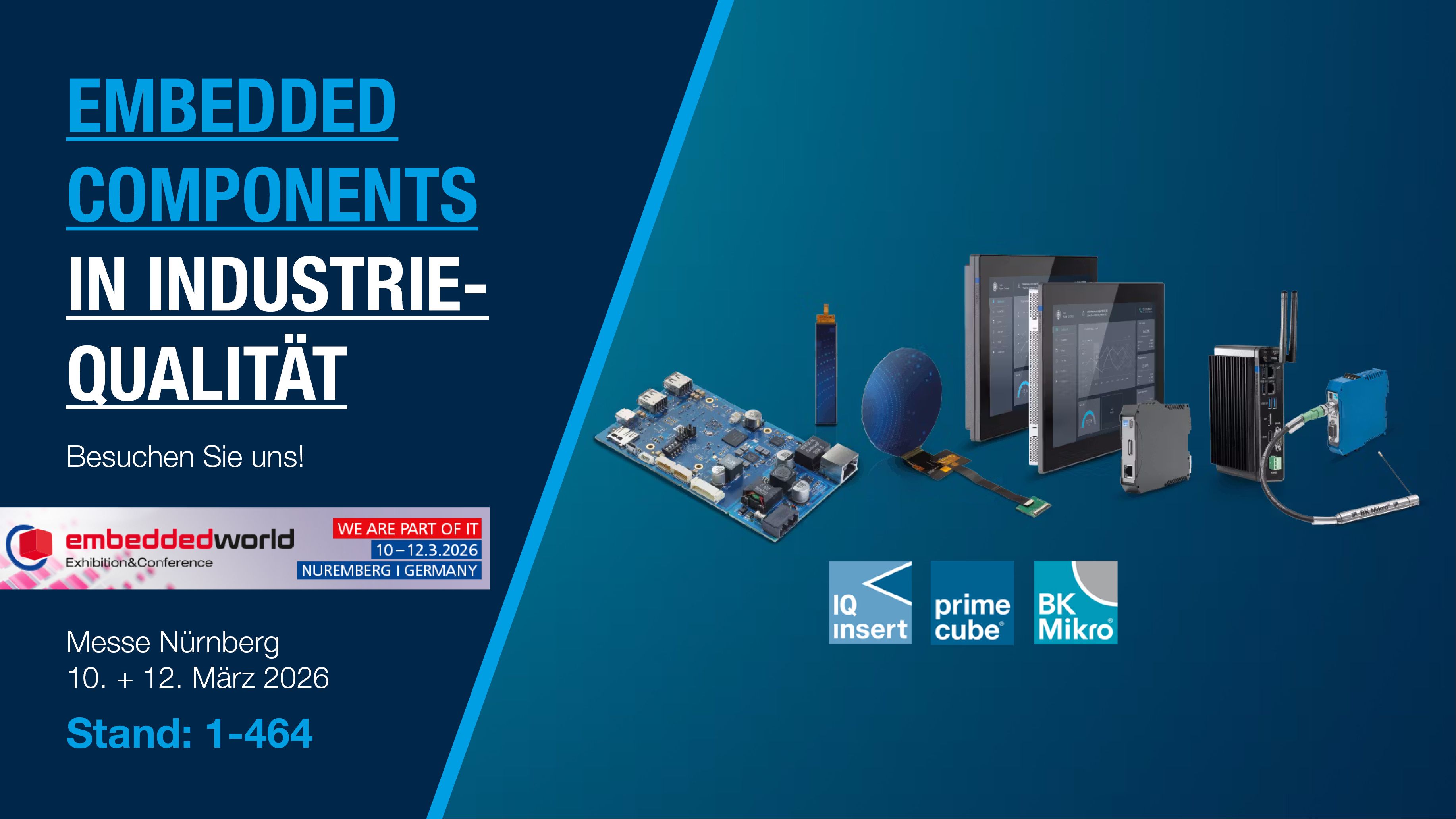 Entdecken Sie die Zukunft der HMI-Systeme und Embedded Components: Schubert System Elektronik auf der embedded world 2026