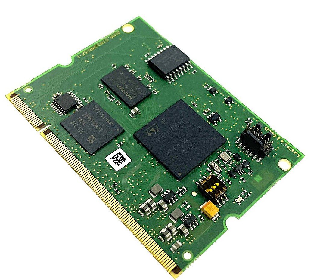 DIMM-Argon Computer-on-Module von emtrion mit STM32MP157-Prozessor und DIMM200-Anschluss für industrielle Embedded-Systeme