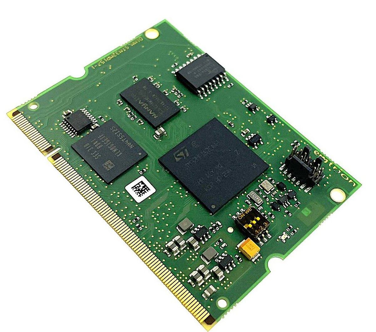 DIMM-Argon Computer-on-Module von emtrion mit STM32MP157-Prozessor und DIMM200-Anschluss für industrielle Embedded-Systeme