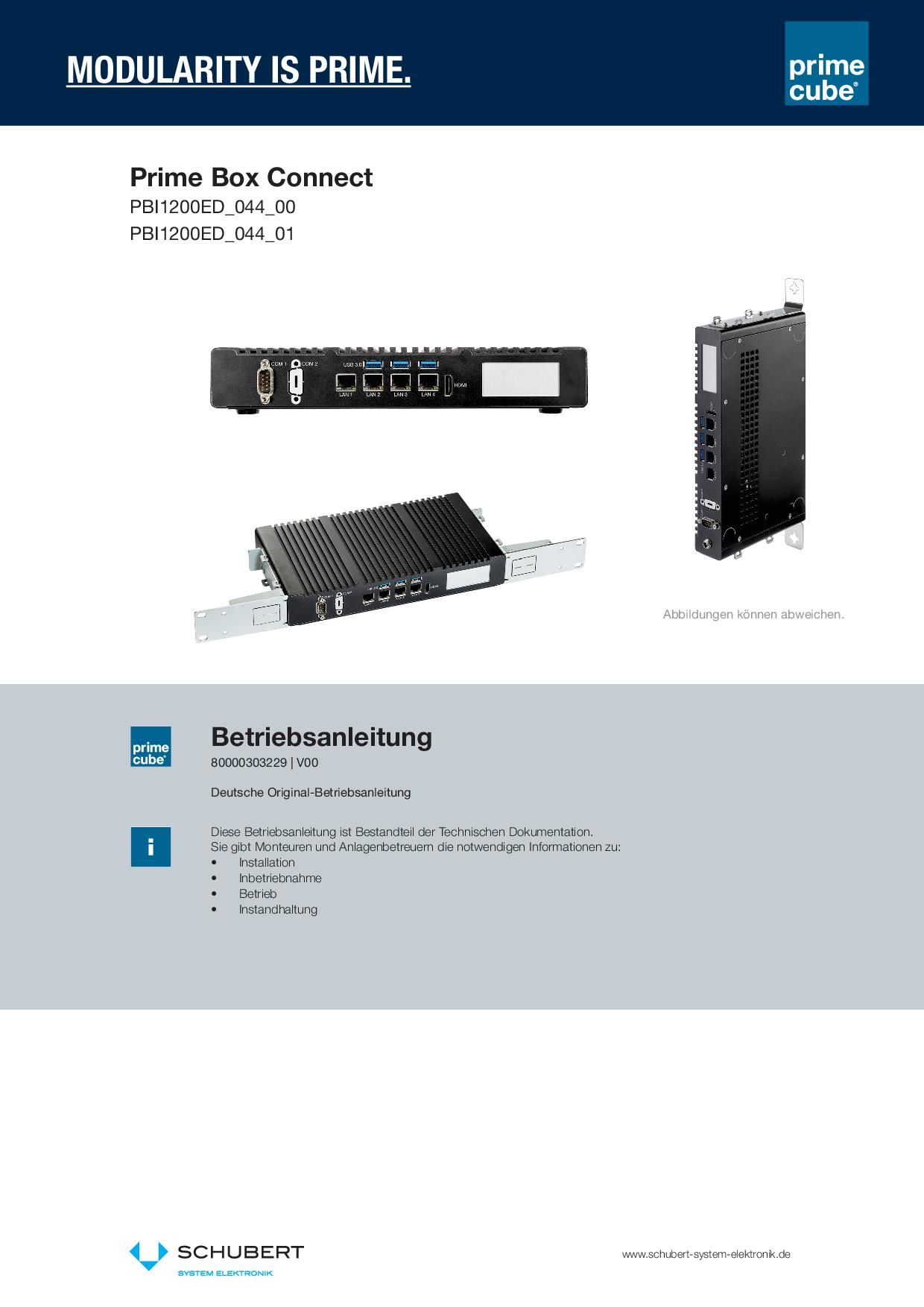 Preview Prime Box Connect Betriebsanleitung