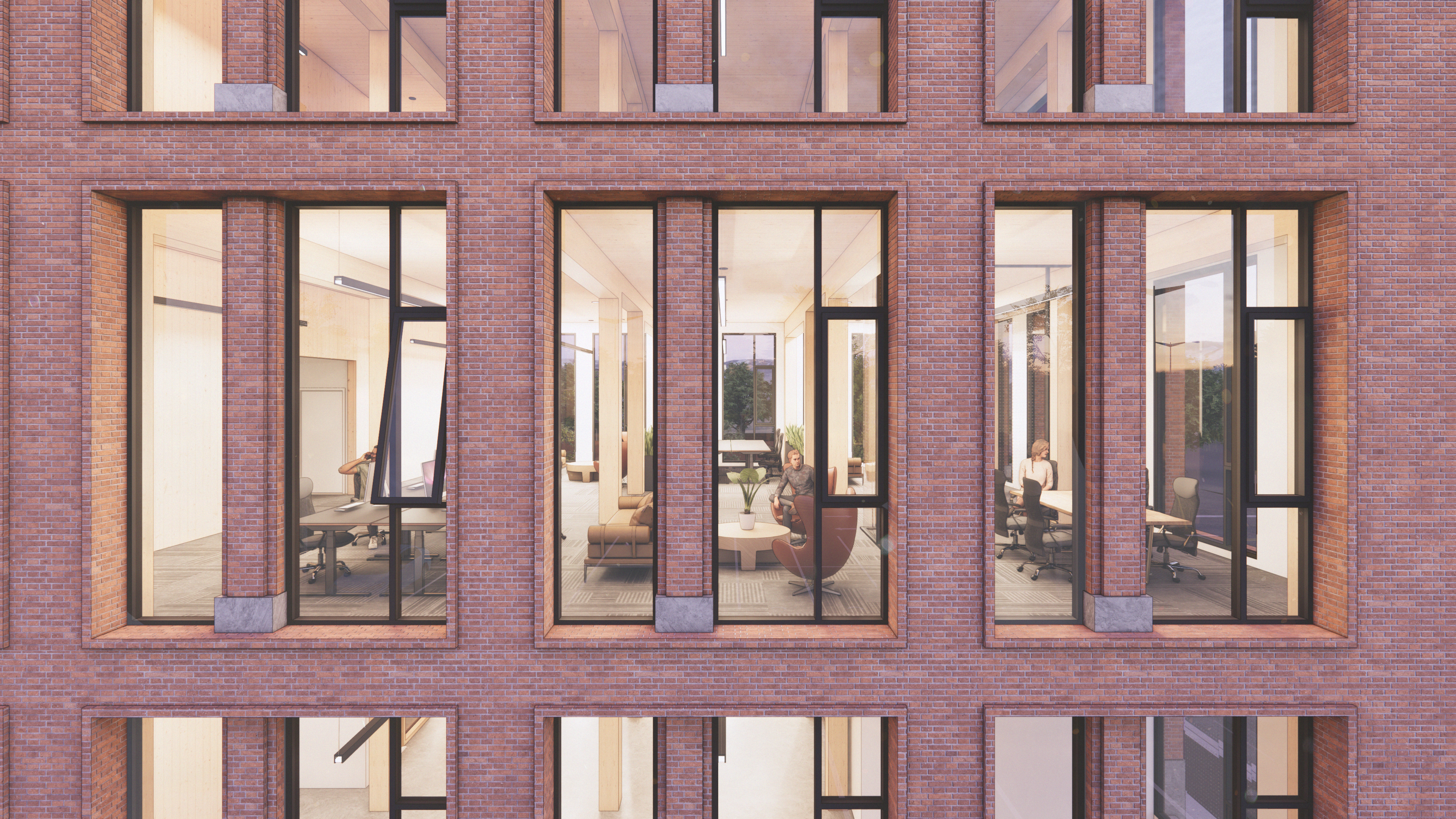 Rendering of the facade of the Bowman