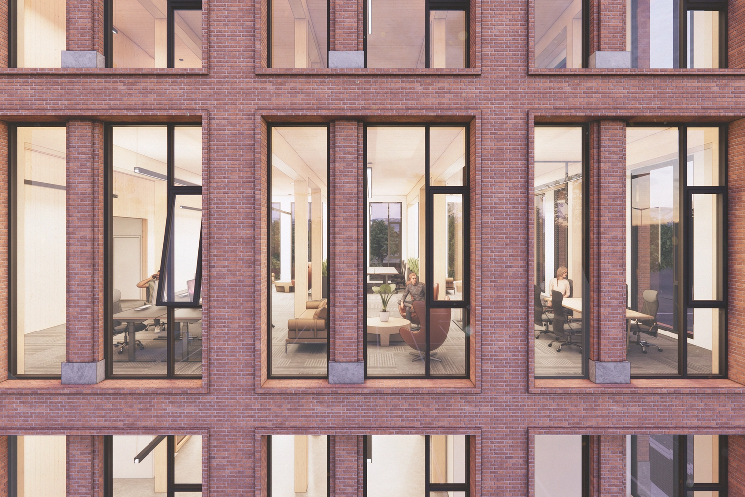 Rendering of the facade of the Bowman