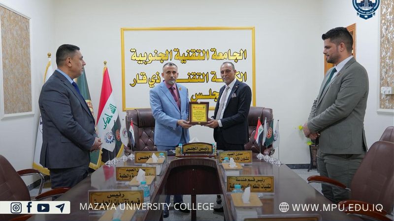 توقيع اتفاقية توأمة علمية في مجال الأمن السيبراني مع الكلية التقنية الجنوبية / ذي قار