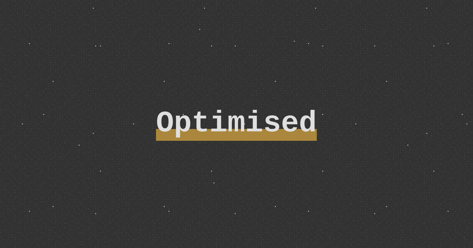 Image with text "Optimised" centered