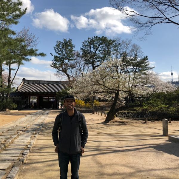 A photo of me while traveling in South Korea