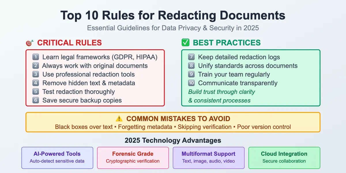 Rules for Redacting Documents