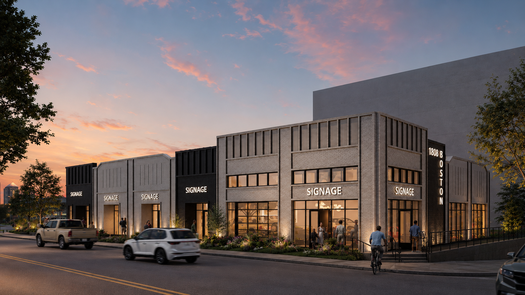 18th & Boston night rendering