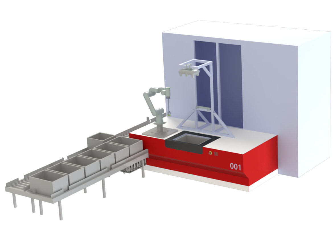 Caption: Robotic picking from Autostore port using a cobot