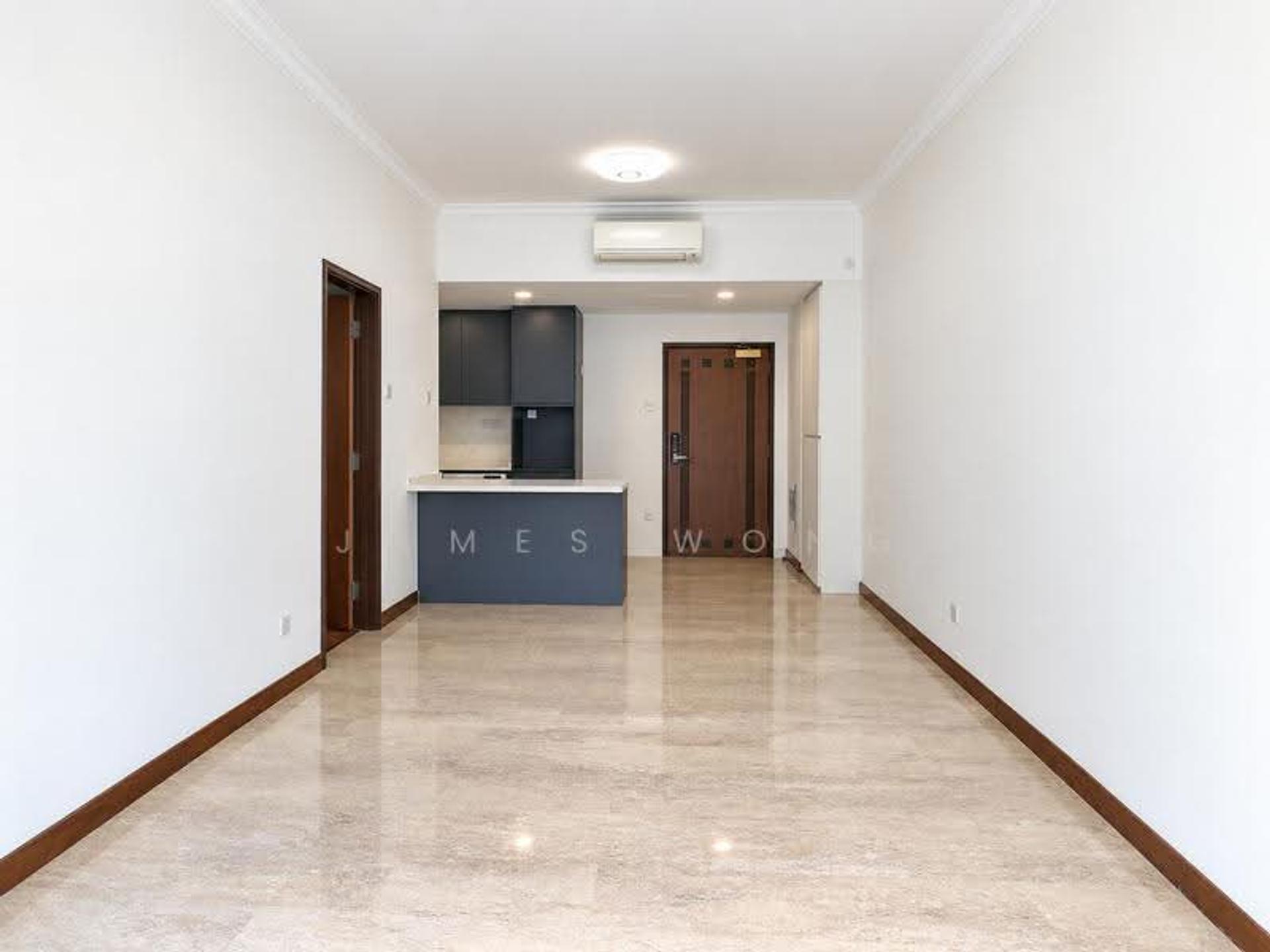 Living room, looking towards the kitchen