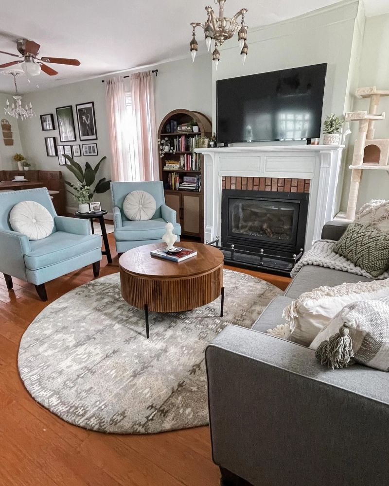 Open-concept cottage refresh with warm styling and home office integration