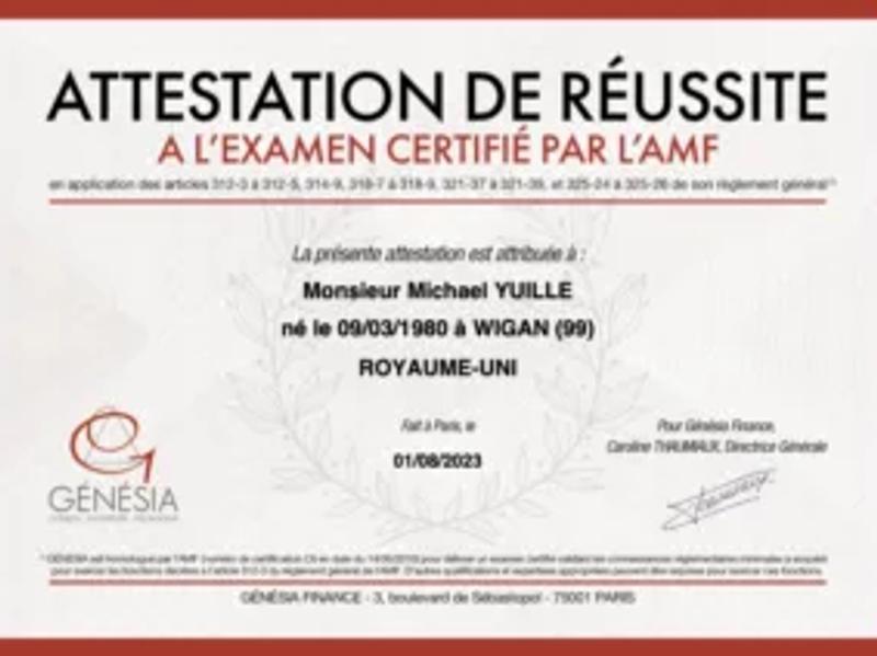 Latest exam certificates earned by our team