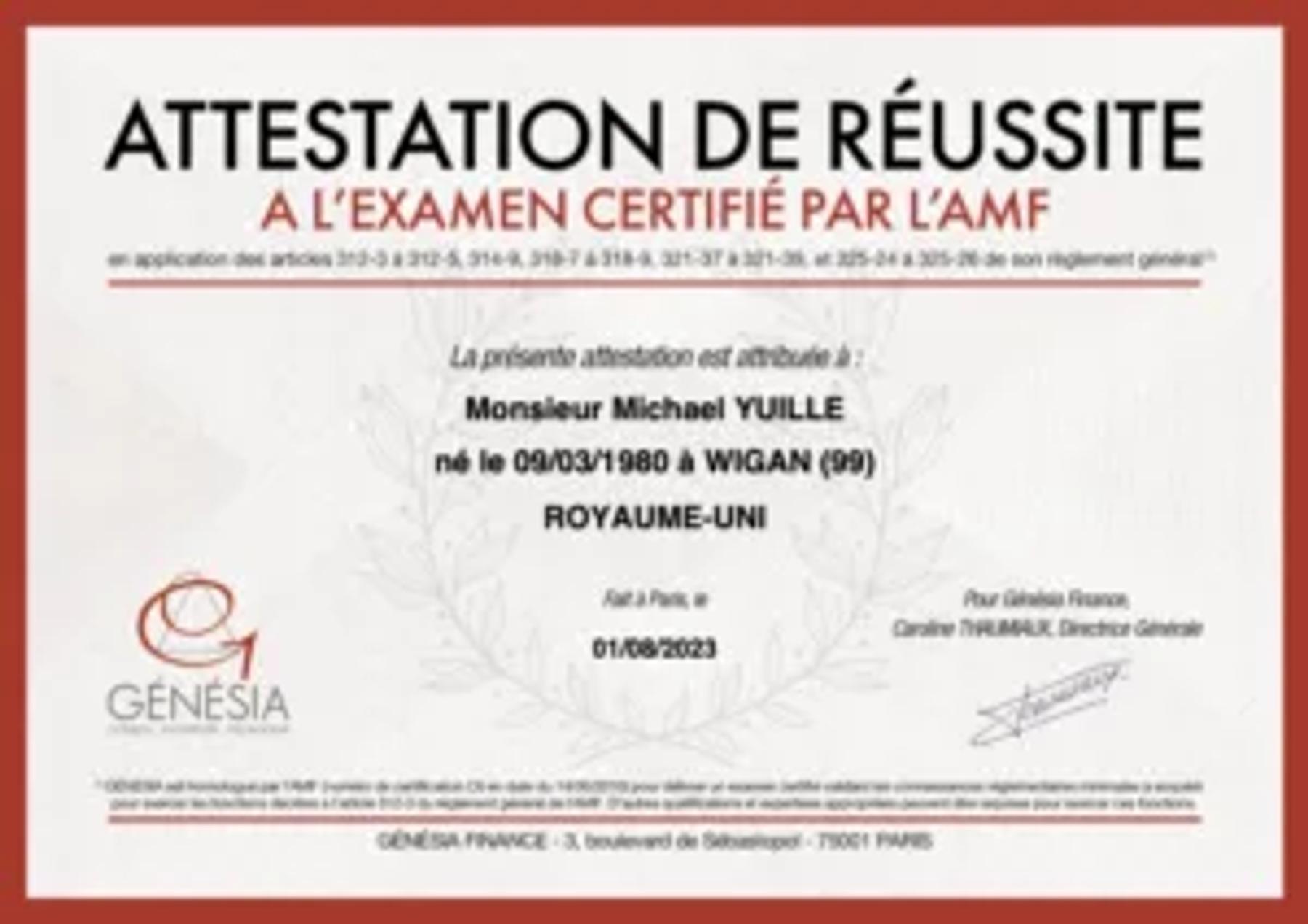 Latest exam certificates earned by our team