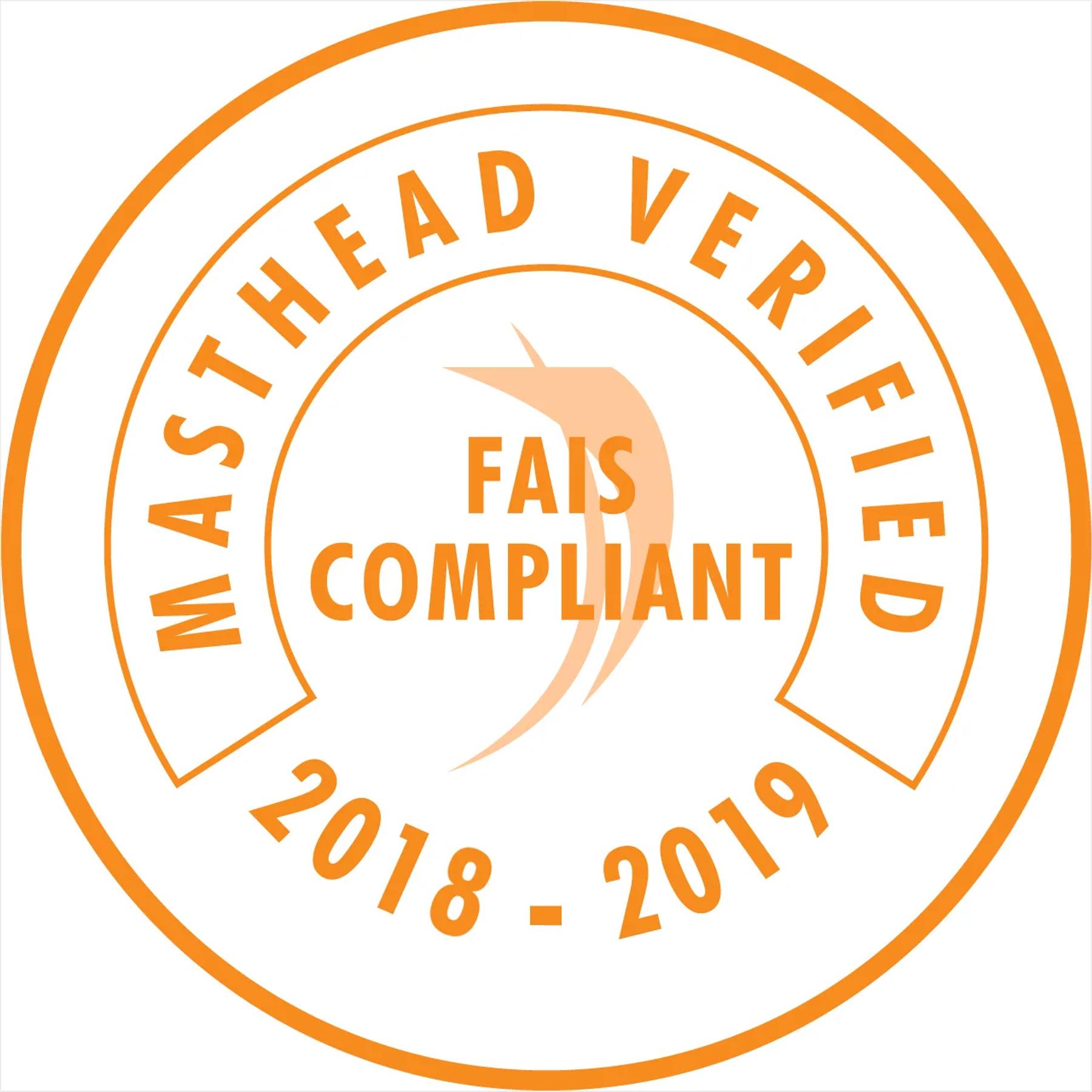 MASTHEAD FAIS COMPLIANT SEAL FOR 2019