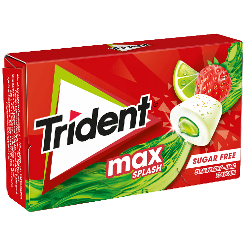 Trident Max Splash Τσίχλα Φράουλα-Lime 16τεμ