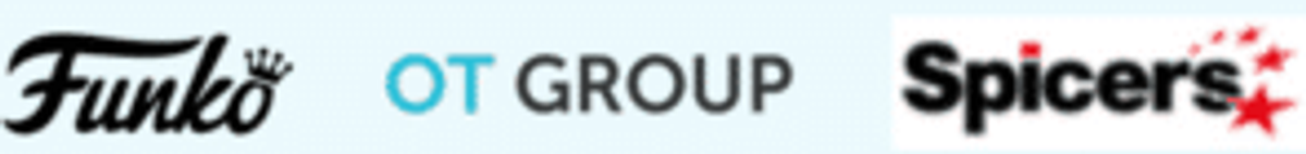 Funko, OT Group and Spicers logos